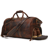 Genuine Leather Duffle Traveler Retro Bag