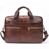 Geniune Leather Men's Briefcase Satchel