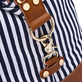 Striped Messenger Travel Bag