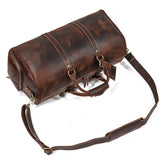 Genuine Leather Duffle Traveler Retro Bag