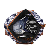 Striped Messenger Travel Bag