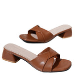 Womens Korean Style Mid-Heel Sandals