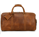 Genuine Leather Duffle Traveler Retro Bag
