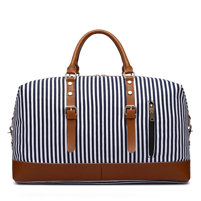 Striped Messenger Travel Bag