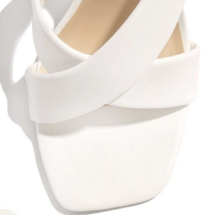 Womens Dainty, High-heeled Plus-size Sandals