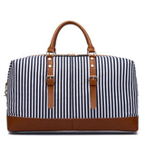 Striped Messenger Travel Bag