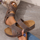 Womens Retro Style Flat-heeled Beach Sandals