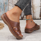 Womens Comfortable Lightweight, Wedge-Heeled Platform Sandals