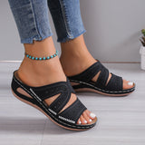 Womens Comfortable Lightweight, Wedge-Heeled Platform Sandals