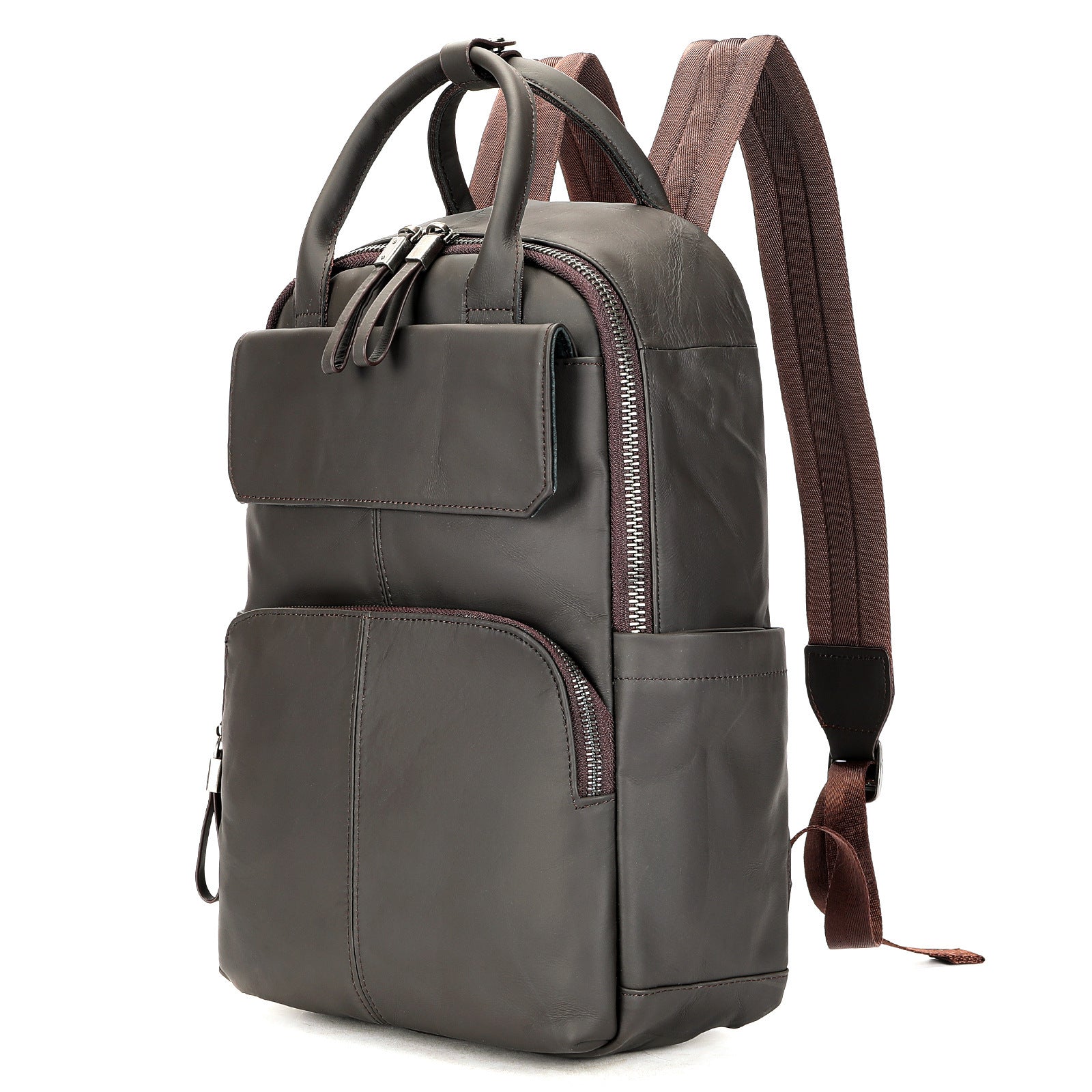 Business‑Casual Oxford 15.6″ Backpack with USB Charging & Laptop Compartment