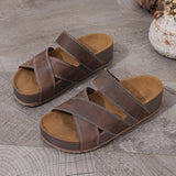 Womens Retro Style Flat-heeled Beach Sandals