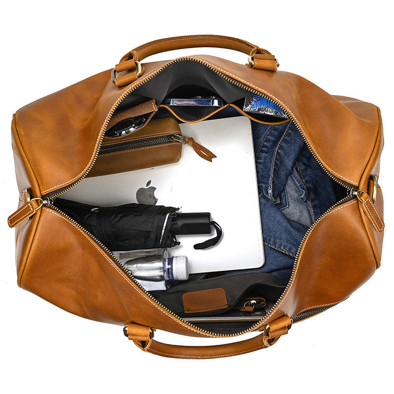 Large Retro Leather Capacity Travel Bag